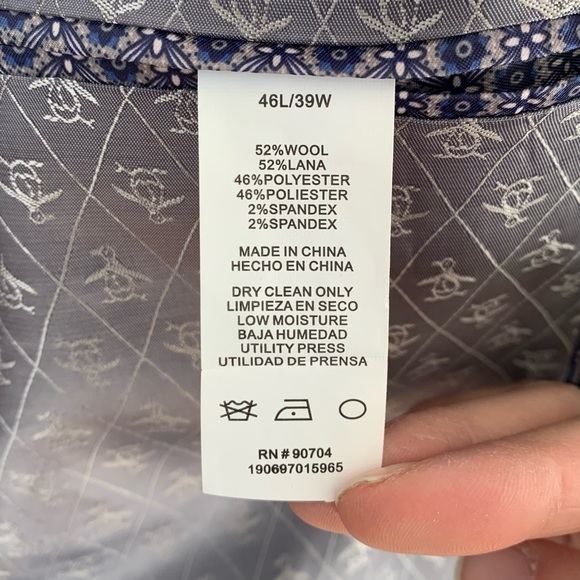 Original Penguin Black Tonal Micro-Check Comfort Stretch Suit - Picture 6 of 12